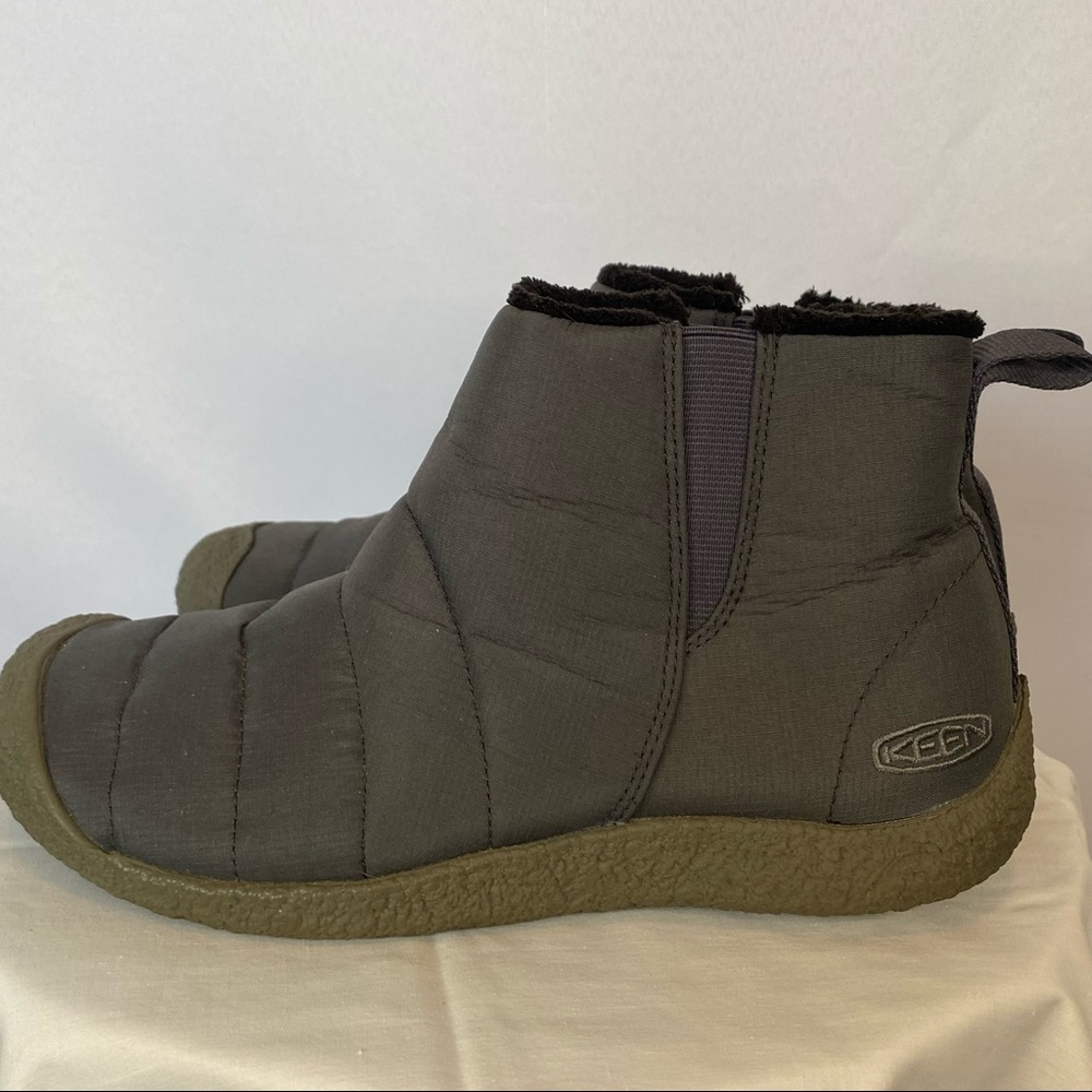 KEEN 1019653 Womens Howser III Faux Fur Fleece Lined Slipper Boots Gray Size 7.5